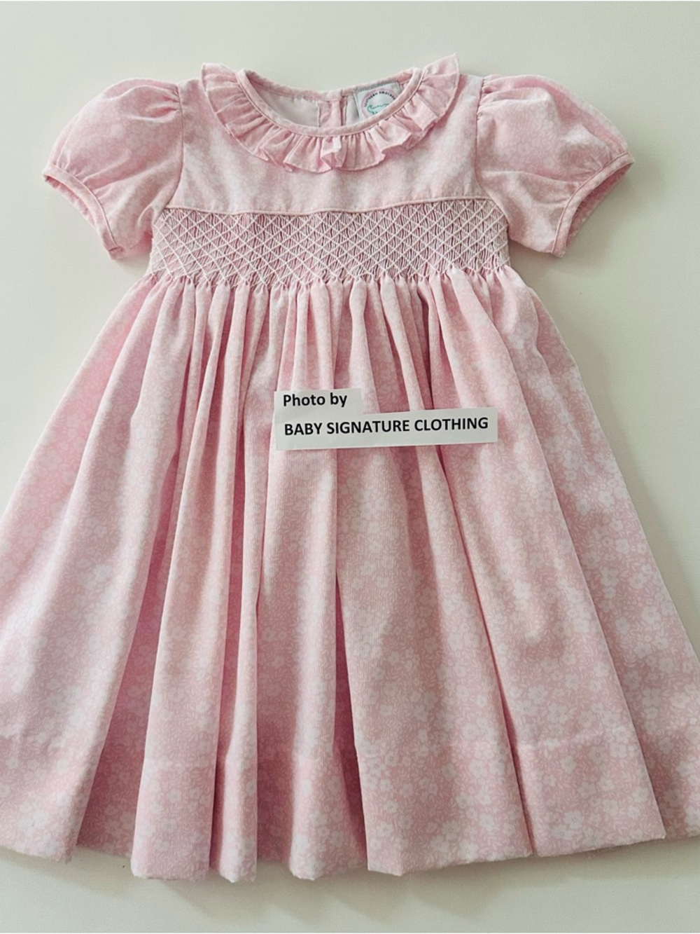 Southern Smocked Girls 5 Light Pink Floral Party Dress Special Occasions